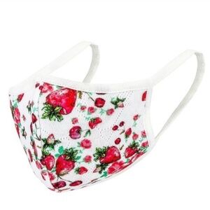 LoveShackFancy Face Cover Mask ~ Strawberry Fields